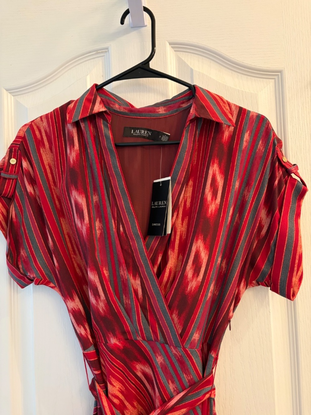 Ralph Lauren Southwestern Ikat Print Striped Women's Dress Size 2 NWT - Picture 12 of 12